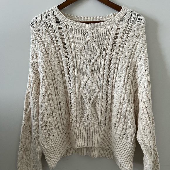 Denim & Supply Ralph Lauren Sweaters - Denim & Supply Ralph Lauren Cropped Cable Knit Sweater Size XL